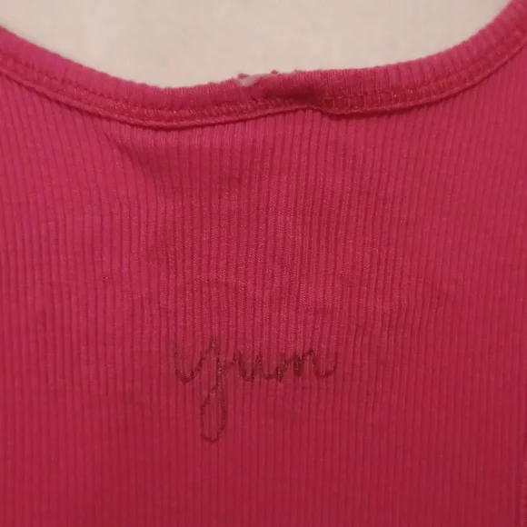 Free Add-on Pink Ribbed "Delicious" Tank Top - Size Small - Picture 5 of 7